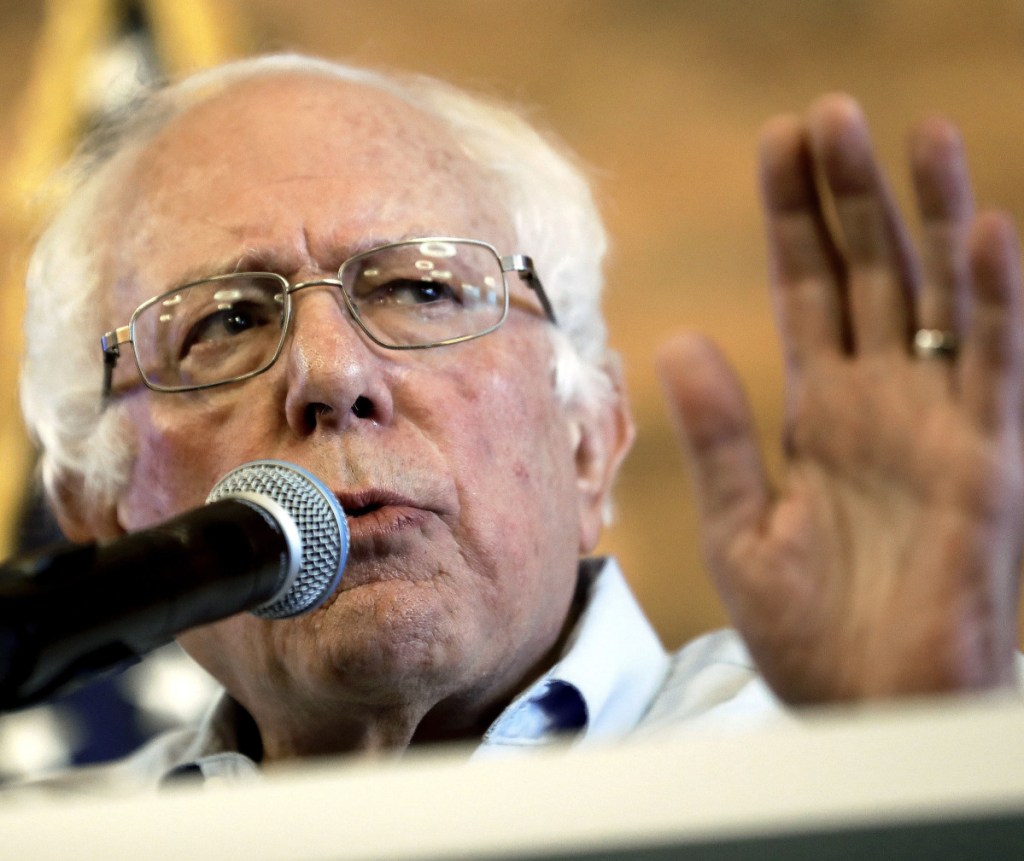 U.S. Sen. Bernie Sanders, I-Vt., spoke Monday at a Labor Day breakfast organized by the New Hampshire AFL-CIO.