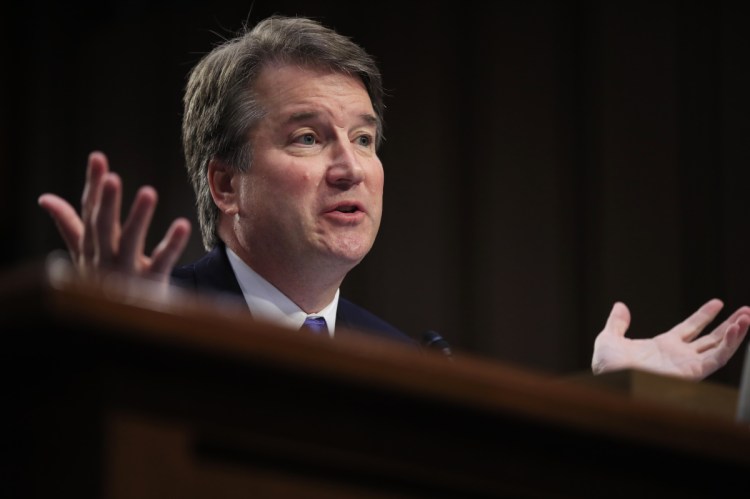 Supreme Court nominee Brett Kavanaugh testifies before the Senate Judiciary Committee on Capitol Hill in Washington.