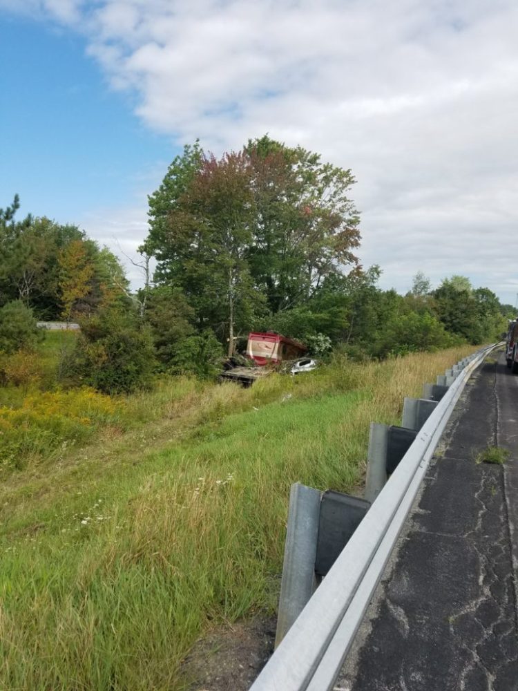 Scene of a crash in Richmond on I-295 on Friday morning.