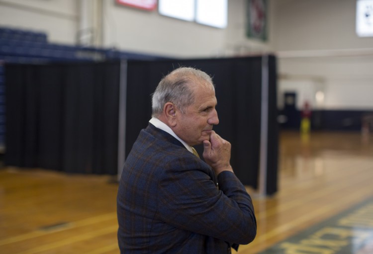 York County Sheriff William King at the Recovery Job Fair at the Portland Expo on Thursday, October 11, 2018. Sheriff King's office and a local addiction recovery group are working together to bring medication-assisted treatment to prisoners at the jail. 