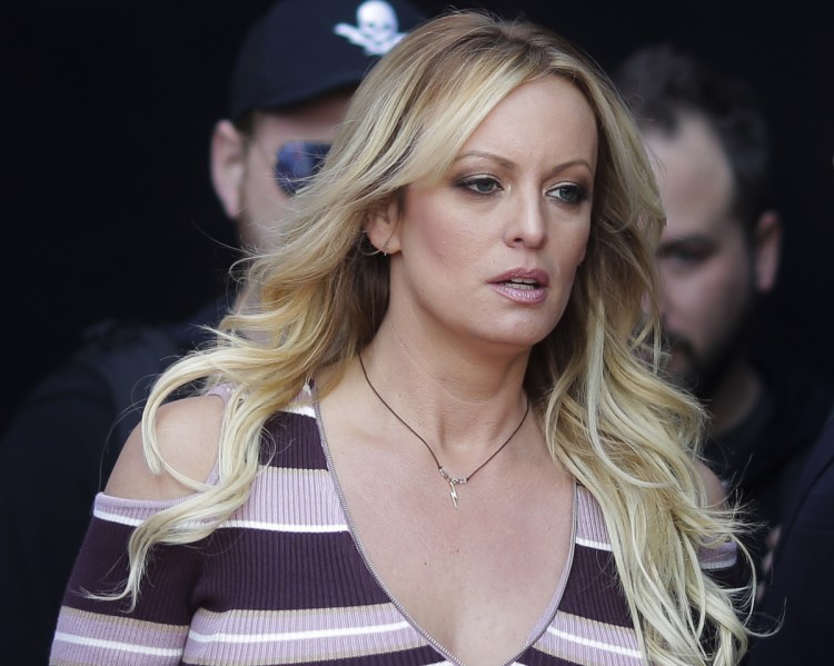 Stormy Daniels arrives for the opening of the adult entertainment fair Venus in Berlin last week.