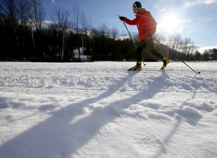 Caroline Mathes, one of the original volunteers at Quarry Road, is excited to see more skiers from southern Maine on their trails.