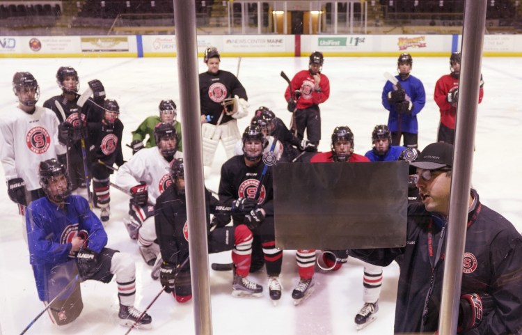 Coach Jake Brown says his Scarborough High boys' players never complained about the commute to Lewiston for practices and games.