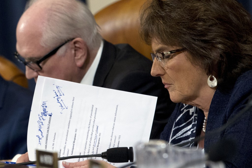 Rep. Jackie Walorski, R-Ind., attends a hearing on proposals to compel presidents and presidential candidates to make public years of their tax returns.