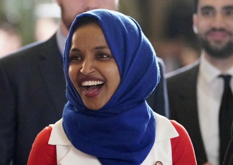 Rep. Ilhan Omar, D-Minn., widely criticized for claiming Israel's political allies in the U.S. are motivated by money, has called President Trump hateful.