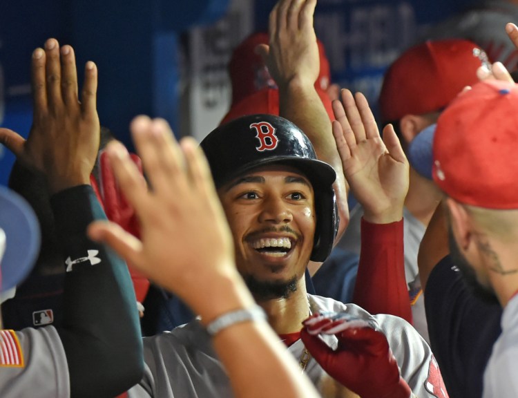 Boston right fielder Mookie Betts might have a hard time matching his efforts of the past year, but is ready to put in the effort for the Red Sox.