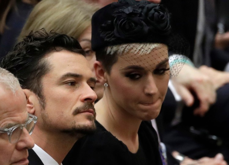Orlando Bloom and Katy Perry attend an audience with Pope Francis last April. 