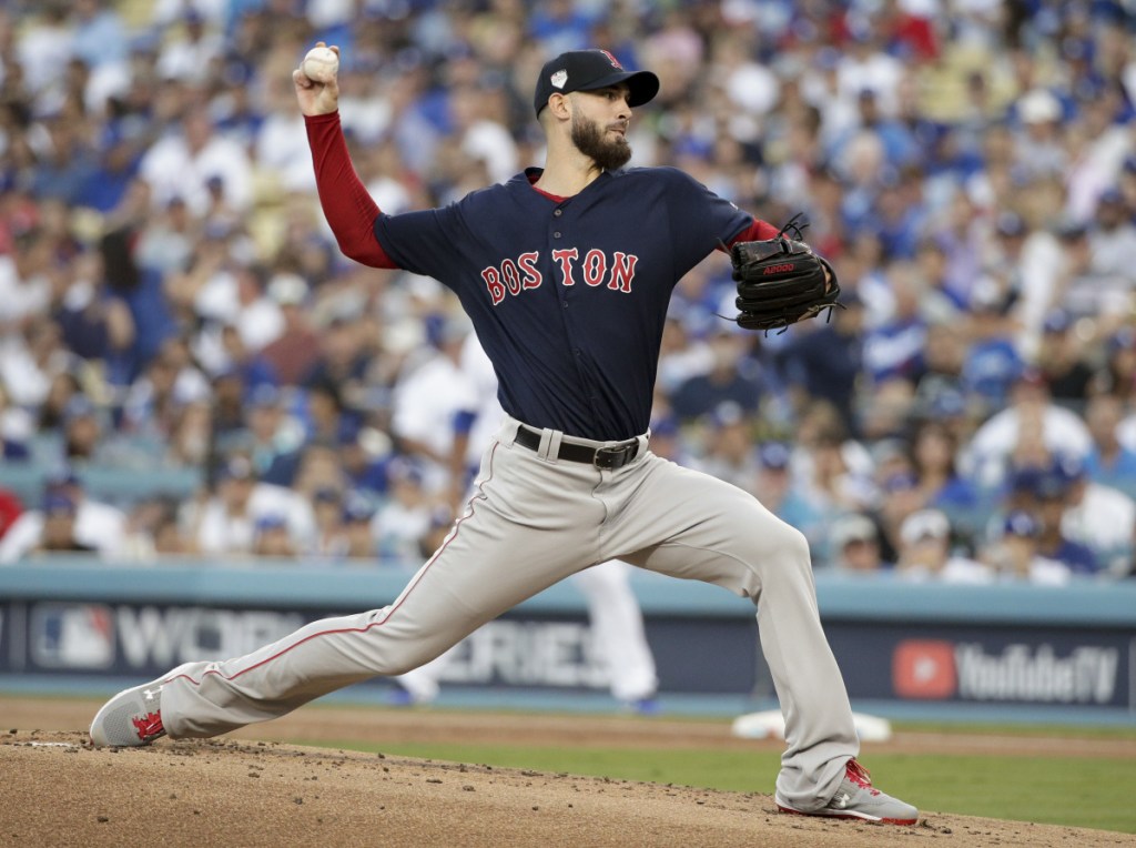 Rick Porcello was a sinkerball pitcher when he debuted in the major leagues 10 years ago, but by last season was relying greatly on his slider. This spring he's tinkering with a change-up, courtesy of Boston teammate Eduardo Rodriguez. (AP Photo/Jae C. Hong)