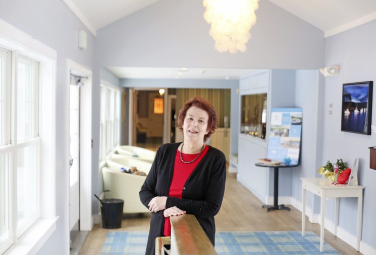 Leanne Travers works seasonally at the Breakwater Inn in Kennebunkport. She is one of many older workers who have been hired into the hospitality industry in the Kennebunk area as it struggles with chronic labor shortages.