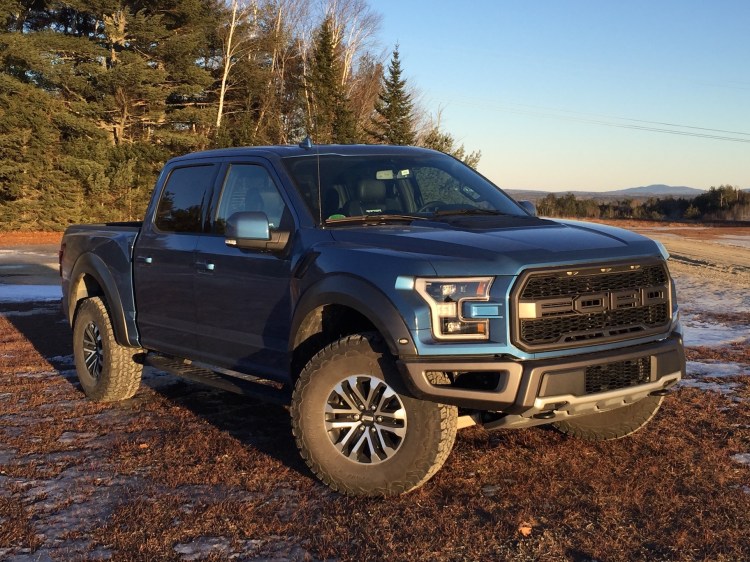 The Raptor is available as a Supercab (starting at $53,840) or as tested, the CrewCab ($57,335-base). Photo by Tim Plouff. Location: New Portland.