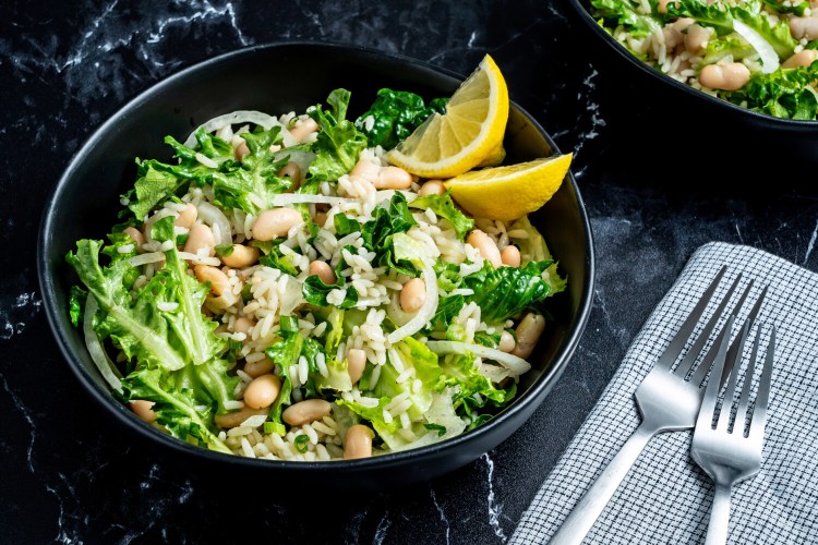 Rice Salad With Beans, Lemon and Herbs